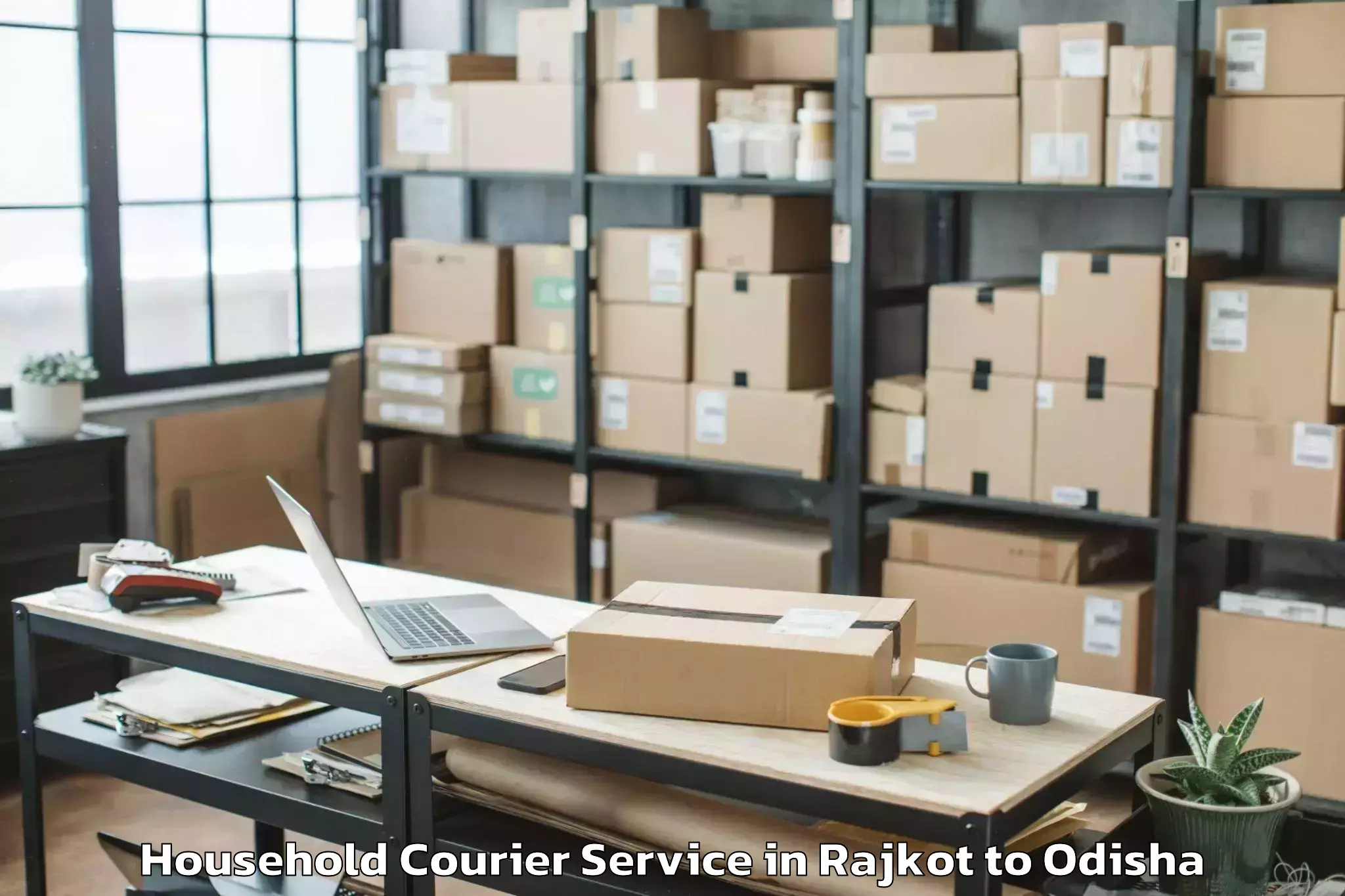 Hassle-Free Rajkot to Athagad Household Courier